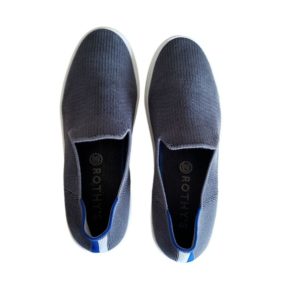 Rothys Women's Shoes Size 8.5 Flats Comfort Slip On The Sneaker Casual Gray Blue - Picture 8 of 11